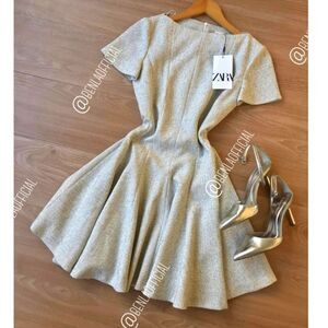 NWT ZARA GODET MINI DRESS ZW COLLECTION